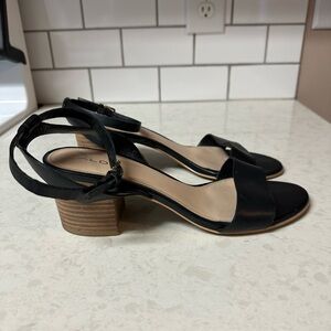 Aldo Black Block Heel Sandal Size 9